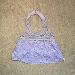 Lavender halter crop top